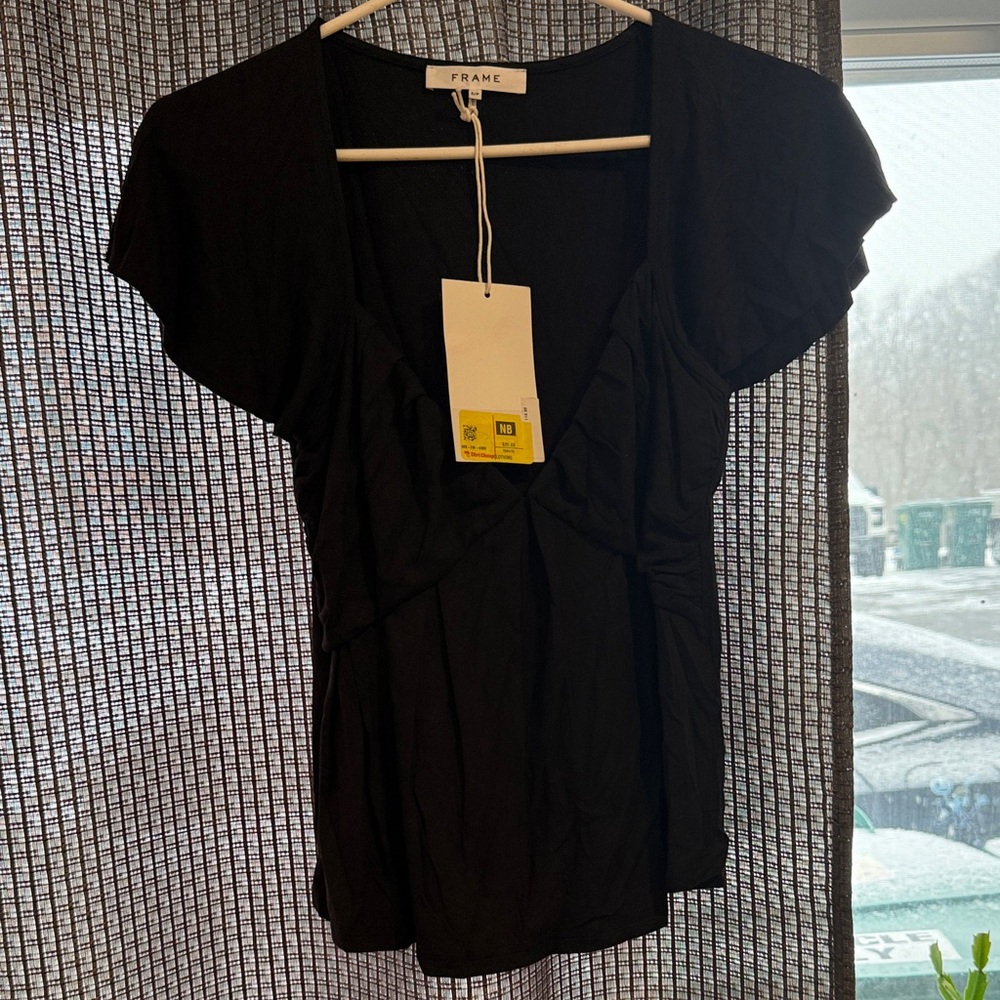 Frame Denim Women's Elegant Black Blouse